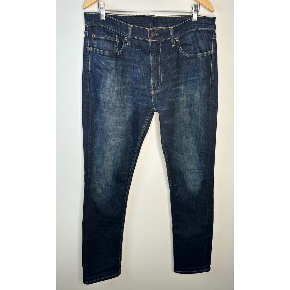 Levi's Mens 511 Stretch Slim Fit Jeans Dark Wash Indigo 36 x 36 Sandblasted - Picture 3 of 14